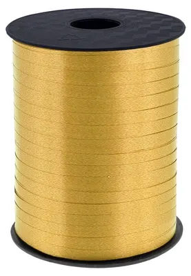 Produktbild von Geschenkband / Ballonband / Polyband / Kräuselband 458 m- gold