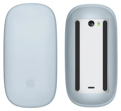 Produktbild von kwmobile Silikon Schutzhülle kompatibel mit Apple Magic Mouse 1 / 2 Hülle - PC Maus Cover aus softem Silikon - Hellblau