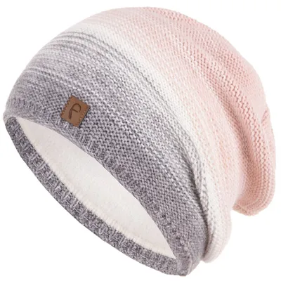 Produktbild von Faera Wintermütze Mehrfarbig warm gefüttert Fleece-Futter Winter Mütze Strick-Mütze Beanie-Mütze Damen One-Size 09 Grau