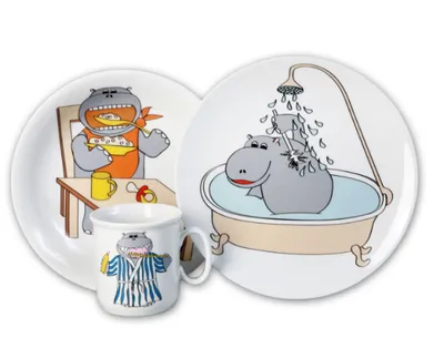 Produktbild von Thun Baby Set Nilpferd, 3 Stück