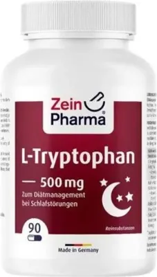 Zdjęcie produktu dla ZeinPharma L-Tryptofan 500 mg kapsułki na zaburzenia snu, 90 kapsułek