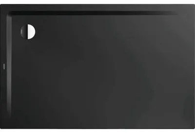 Produktbild von KALDEWEI Duschwanne SUPERPLAN 1852-2 130 x 90 x 12 cm schwarz matt mit extraflachen Wannenträger 385248040676