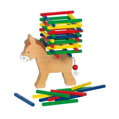 Produktbild von goki Packesel Stapelspiel Holz 12x10cm