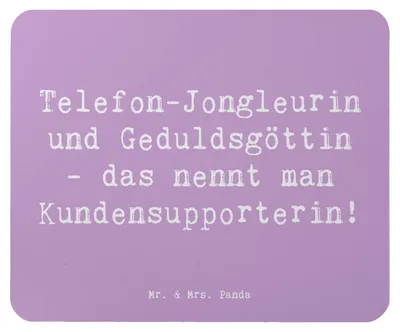Produktbild von Mr. & Mrs. Panda Mousepad Spruch Meisterin Kundensupport - Lavendeltraum - Geschenk, Support, Telefonieren, Berufsprodukte, Geduld, mousematte, pc, Beruf, laptop, Mauspad