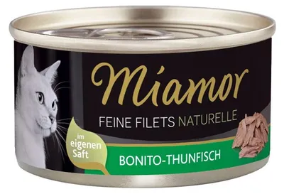 Produktbild von Miamor Feine Filets Naturell Bonito Thunfisch 24x80g