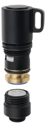 Produktbild von Aqualine Umsteller mit Stellknopf für Wannen-Armatur, Schwarz matt