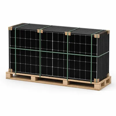 Produktbild von Sunpro SPDG500-N108R12 500 W Glas-Glas Solarmodul bifazial N-Type TOPCon Full Transparent – 37 Stück, 1 Palette, KI-generiertes Bild