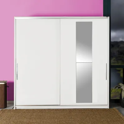 Produktbild von Skye Decor, Swd-720-Bb-3, Kleiderschrank, Weiß, 100 % MELAMINBESCHICHTETE SPANPLATTEN, 210 x 60 x 207 cm