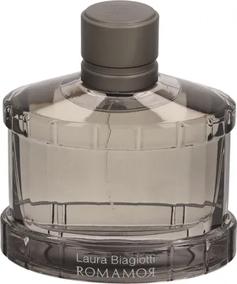 Obrázek produktu pro Laura Biagiotti RomamoR Uomo, Pánské, 125 ml, Nedoplnitelná lahvička, Černý pepř, Kardamom, Muškátový oříšek, Levandule, Santalové dřevo, Jantar, Pižmo, Tonkové boby, Vetiver