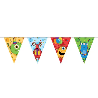 Image de drapeau ligne Monster Party 10 mètres