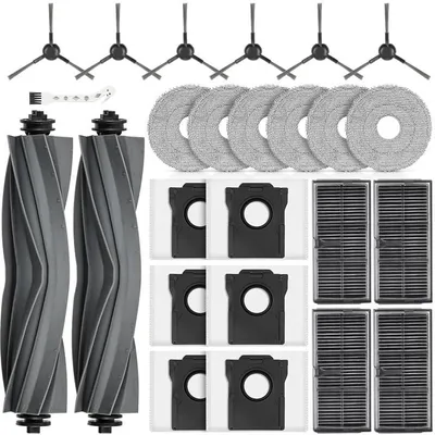 Zubehörset 25-tlg. für Dreame L10s/X30 Ultra, 2 Hauptbürsten, 6 Tücher