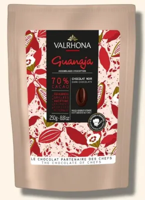 Produktbild von Valrhona Guanaja 70% Dunkle Schokolade Kuvertüre 250g