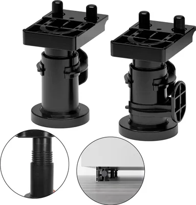 Produktbild von METOD Schwarz höhenverstellbare Beine, 8cm IKEA x1