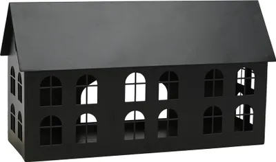 Produktbild von Lichthaus No. 3 schwarz aus Metall Laterne Hausform L38cm Metallhaus modern