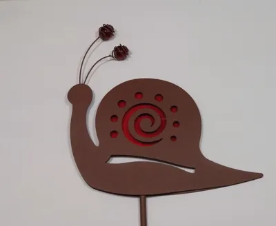 Produktbild von Garten Stecker Metall Schnecke Edelrost Stab Deko Figur Beetstecker Rankhilfe