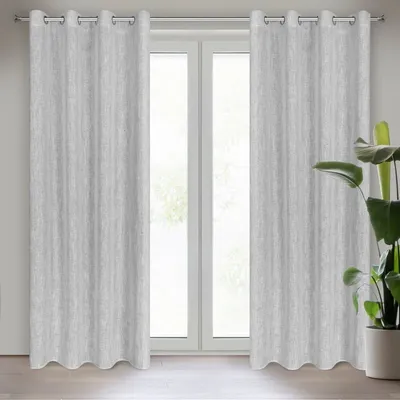 Produktbild von Vorhang AGNES silber 140x250 cm  Ösen Ösenvorhang
