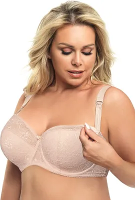 Produktbild von Gorsenia Still-BH Dame Umstandsmode Spitze Netz Bügel regulierbar MK14 Mey , Beige, 70F