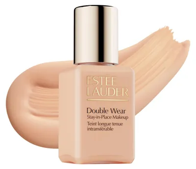 Zdjęcie produktu dla Estée Lauder Double Wear Travel Size Stay-in-Place Longwear Matte Foundation SPF 10, Buteleczka z pompką, Płynny, Skóra uniwersalna, 2N1, Desert Beige, Matowy