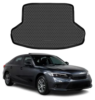 Image de OMAC Tapis de coffre pour Honda Civic mk11 Berline 2022-2026 caoutchouc TPE Noir, Image générée par une IA