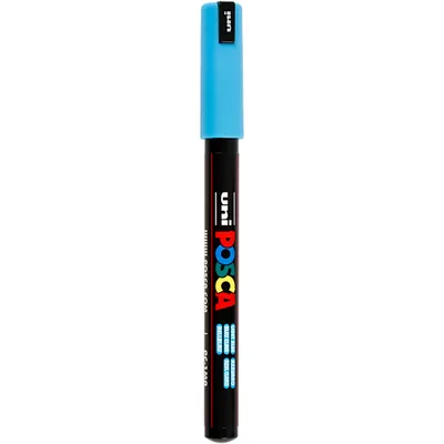 Produktbild von POSCA uni PC-1MR, 1 Stück(e), Blau, Rundspitze, Schwarz, Blau, 0,7 mm, Tinte auf Wasserbasis