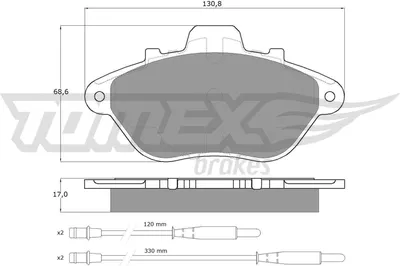 Produktbild von TOMEX brakes Bremsbeläge Satz Vorne Bremsklötze passend für PEUGEOT 605 (6B) TX 13-45