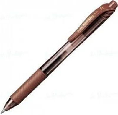Obrázek produktu pro Pentel EnerGel X, Zacvakávací propiska s klipem, Hnědá, Hnědá, Plast, 0,7 mm, Pro praváky i leváky