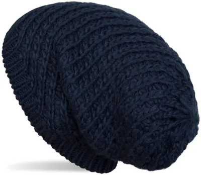 Produktbild von styleBREAKER Uni Strick Beanie Mütze grob gestrickt, Slouch Longbeanie, Grobstick Winter Strickmütze 04024158