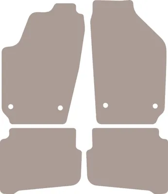 Image de Tapis de sol en velours pour Seat Ibiza III 6L hatchback (2002-2008) - Beige LUX floor mats set (4 pieces)