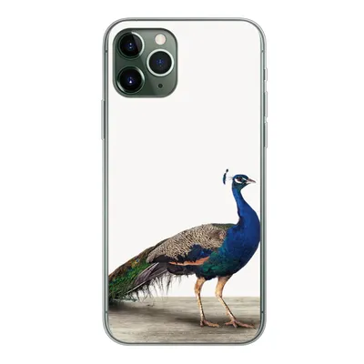 Produktbild von MuchoWow® Handyhülle Schutzhülle Hülle für iPhone 11 Pro Pfau - Federn - Vogel - Kinder - Jungen - Mädchen Silikon Softcase Handy Hülle - Handy
