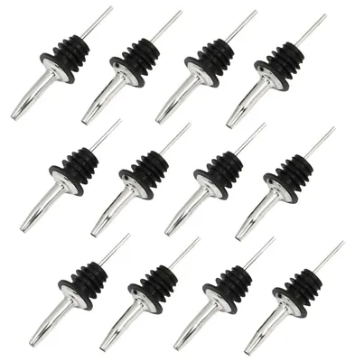 12x Edelstahl-Ausgießer, konisch, leckagefrei, für Weinflaschen