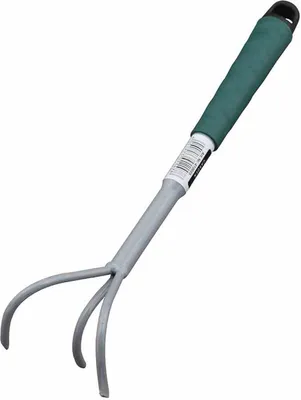 Image de SIENA GARDEN Petit cultivateur 3 dents WSt anthracite, poignée verte