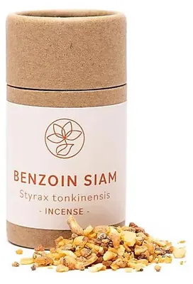 Produktbild von Räucher Set Harzmischung Siam-Benzoe -- 19 g + Räucherkohlezange -- 18 cm + Opfe