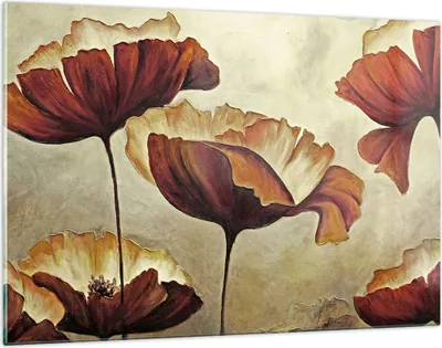 Produktbild von Bilder auf glas - Mohn Blume Wiese - 120x80cm - Glasbilder - Wandbilder - Kunstdruck - zum Aufhängen bereit - Wanddekoration aus Glas - Glas Bilder - Wandbild auf Glas - Einteilig - GAA120x80-3760