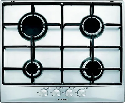Produktbild von Glem Gas GT64IX, Edelstahl, Integriert, 60 cm, Gaskochfeld, 4 Zone(n), 4 Zone(n)