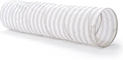Produktbild von Kids Concept Spieltunnel, grau, Streifen, \u00d8 47 x 180 cm, f\u00fcr Versteckspiele, Hindernisparcours & Motorik-Koordination