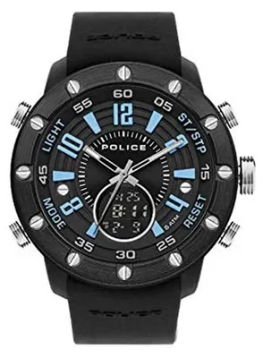 Produktbild von Police Herren Uhr Armbanduhr Silikon Analog Digital BATUR PL.16015JPBB/02P