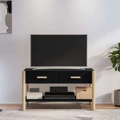 Produktbild von "Rabatt" TV-Schrank - Fernsehschrank - TV-Lowboard - Schwarz 82x38x45 cm Holzwerkstoff - TV-Schränke CC15532