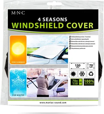 Produktbild von MNC – Frostschutzdecke Auto L – 150 x 70 cm – 4 Jahreszeiten – Windschutzscheibenabdeckung – Anti-Hitze-Autofenster