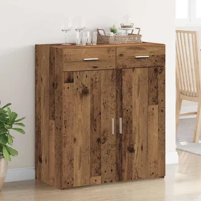 Image de Armoire de rangement vidaXL en bois de récupération, 80 x 42,5 x 93 cm