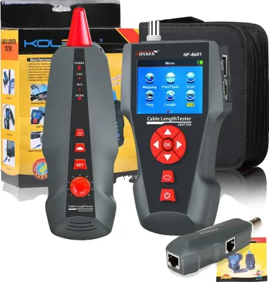 Obrázek produktu pro Tester síťových kabelů, test POE, měření délky, NF-8601
