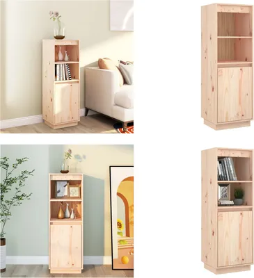 Produktbild von vidaXL Highboard 37x34x110 cm Massivholz Kiefer - Highboard - Highboards - Highboard Holz - Beistellschrank