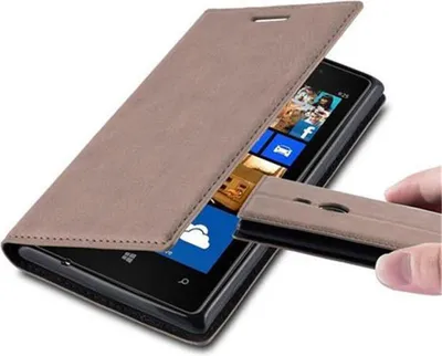 Zdjęcie produktu dla Pokrowiec Cadorabo na telefon Nokia Lumia 925 w kolorze brązowym z magnetycznym zamknięciem
