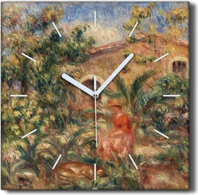 Produktbild von Coloray Hodiny Unikátní 30x30 cm  Tiché hodiny Pro obývací pokoj a kuchyň Nástěnné hodiny Plátno Černé ručičky hodin - Lesní žena