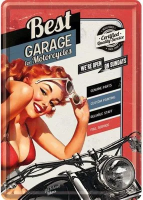 Produktbild von Nostalgic-Art - Blechpostkarte - Best Garage - Best Garage Red