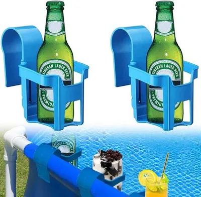 Produktbild von Famanu Poolside Getränkehalter, stabil und vielseitig - Blau (2 Stück)