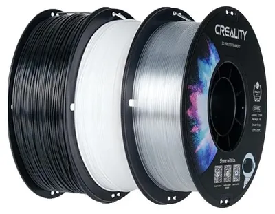 Zdjęcie produktu dla Filament do drukarek 3D, materiał PETG, wysoka przejrzystość i połysk, PETG 1BK1WT1TP