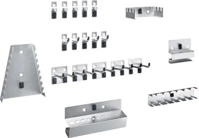 Immagine prodotto di Bott PL 33 assortimento di ganci da 20 pezzi (supporto per assortimento di ganci per piastre forate)