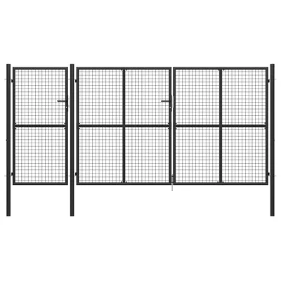 Zdjęcie produktu dla vidaXL Brama ogrodowa stalowa 400 x 150 cm antracytowa