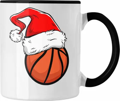 Produktbild von Trendation - Basketball Weihnachten Tasse Geschenk Basketballspieler Geschenkidee (Schwarz)