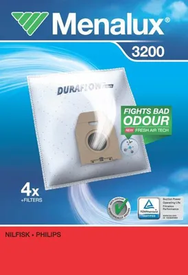 Immagine prodotto di Sacchetti per aspirapolvere MENALUX per Nilfisk, Philips, Mio Star (4 pezzi) 3200